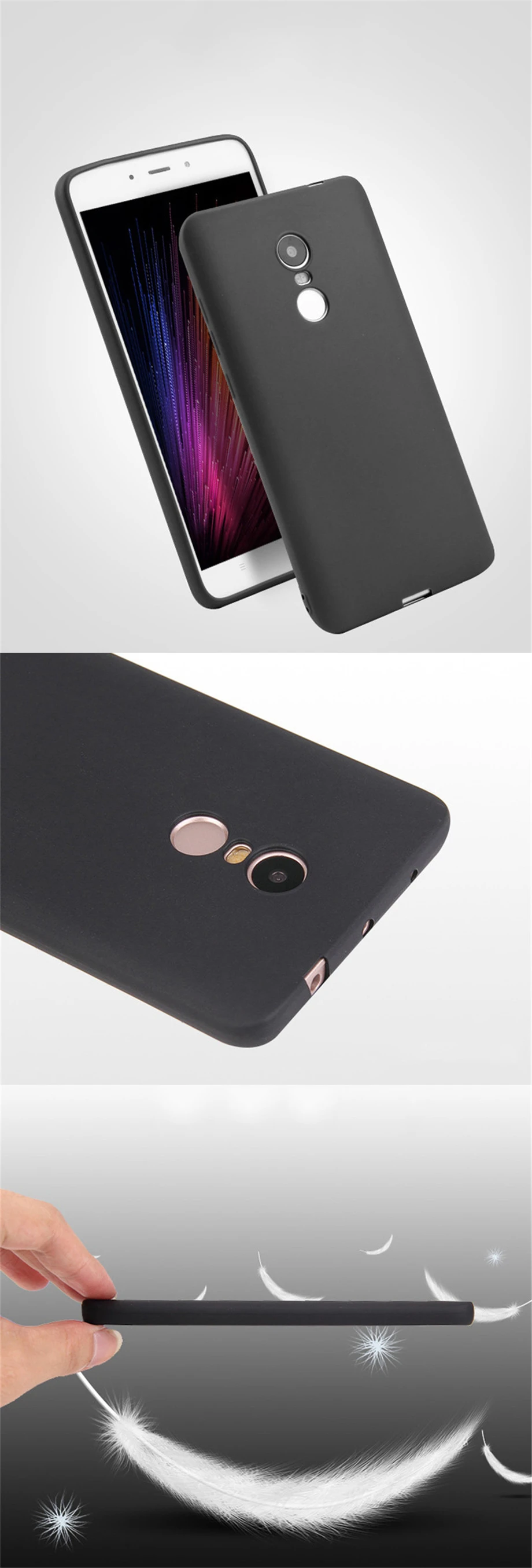 NFH TPU Case Soft Matte Silicone Candy Cute Cover Fundas on Redmi 5 920 1
