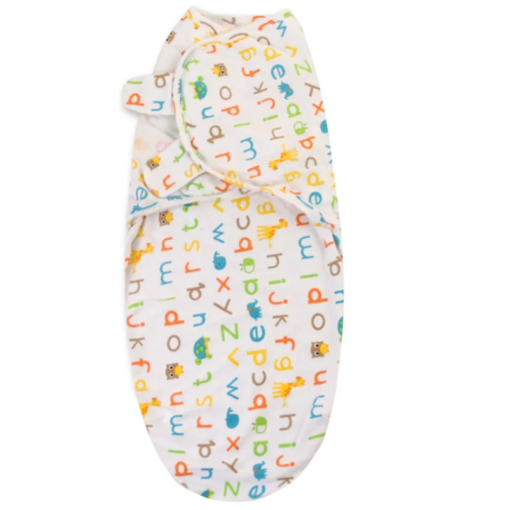 Newborn Swaddle Wrap Cotton Baby Receiving Blanket Bedding Cartoon Cute Infant Sleeping Bag For 0-6 Months Blanket Clothing