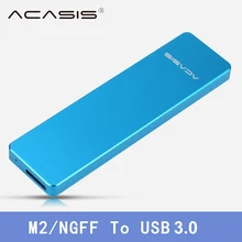 Acasis M2 / NGFF to USB3.0 M.2 Hard Disk Drive Box SSD Enclosure Case Aluminum 1153E Chip Support 2242/2260/2280 USB 3.0