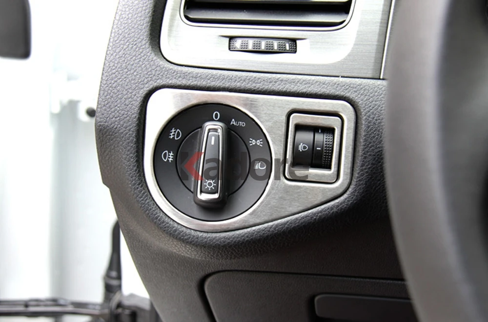 Для Volkswagen Golf 7 MK7 2013- Авто из нержавеющей стали переключатель фар Кнопка контроллера крышка отделка Аксессуары