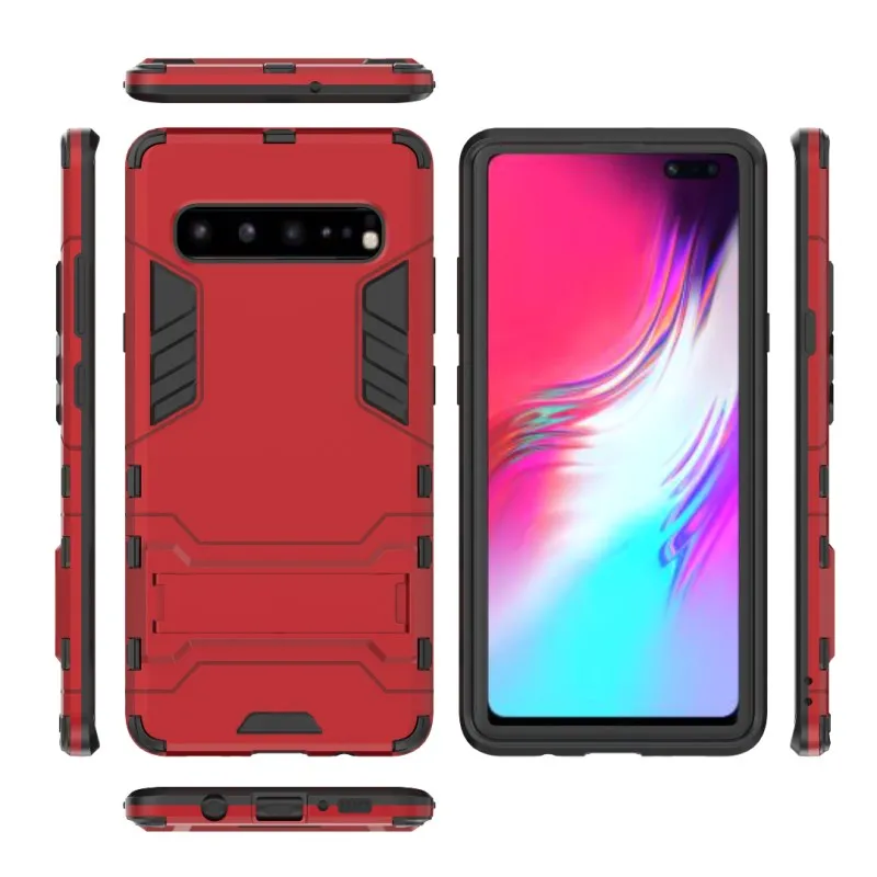 Гибридный противоударный чехол с подставкой для Samsung Galaxy S10|Бамперы| |