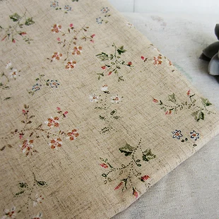 

fashion christmas fabric Pastoral broken flowers Linen cotton Curtain Clothing Handmade DIY Children's Clothing fabric