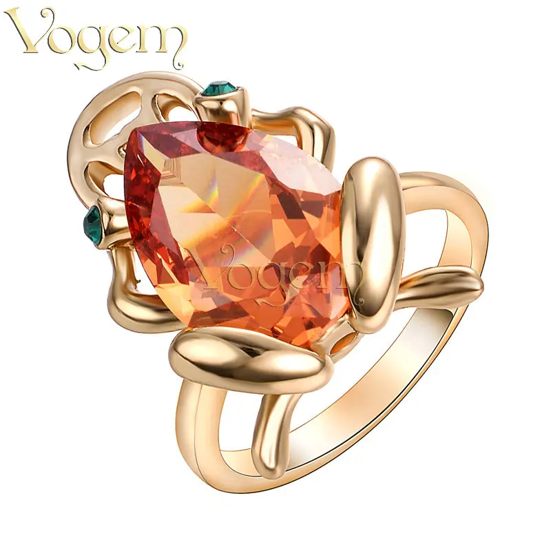 VOGEM кольцо с лягушкой 18ct золото сверкающий Австрия Кристалл Милый животные