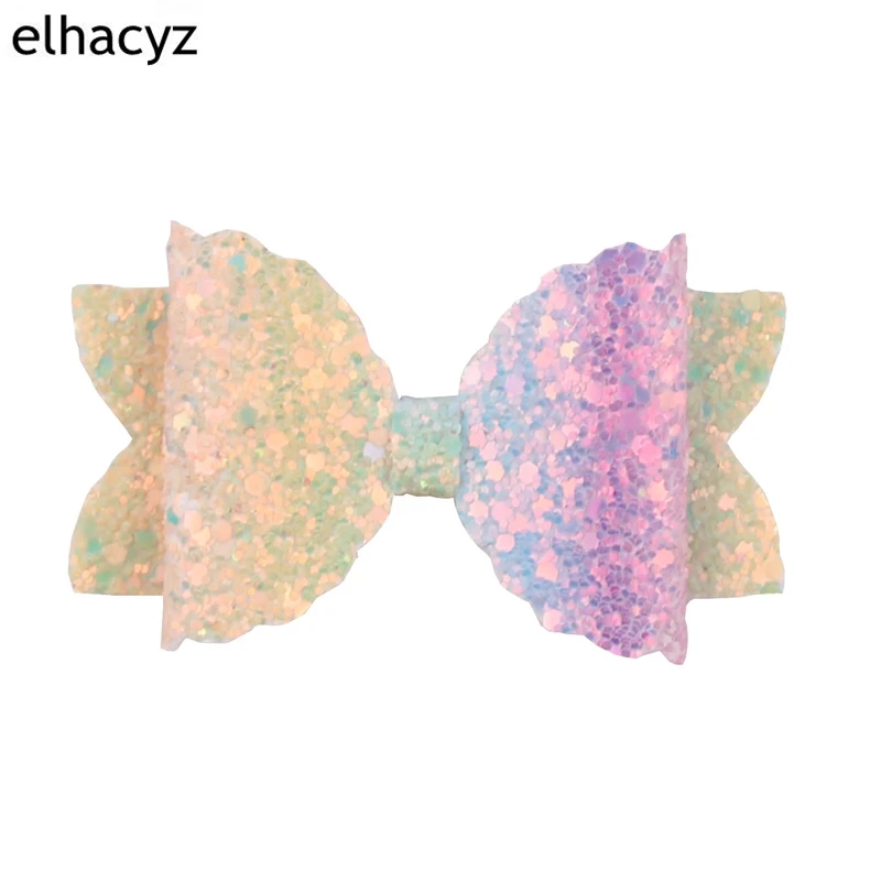 

1PC Retail 2019 New Glitter Mermaid Hair Clips Sequin Bow Shimmery Barrettes Handmade Hair Accessories For Cildren Headwear