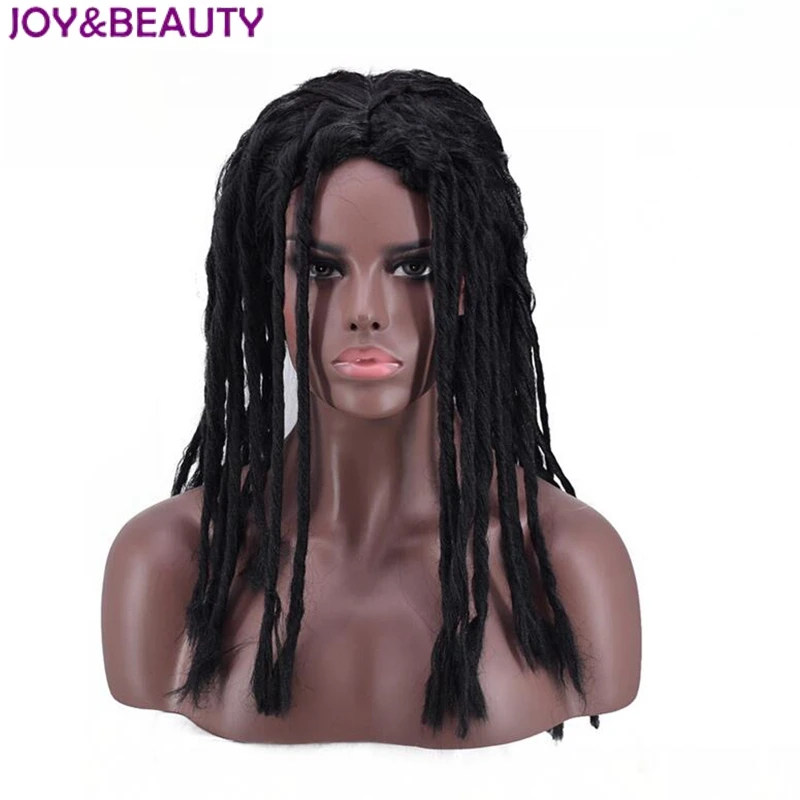 JOY & BEAUTY colores negros Dreadlocks peluca larga recta pelo sintético mujeres Cosplay pelucas 24 \ JOY & BEAUTY colores negros Dreadlocks peluca larga recta pelo sintético mujeres Cosplay pelucas 24 \
