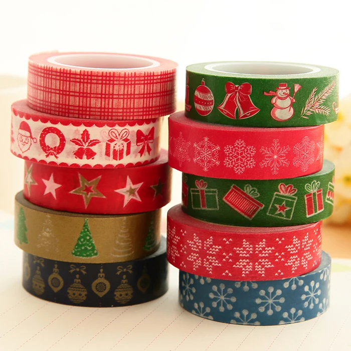 Новогодняя клейкая лента. Декоративный скотч. Как сделать новогодний скотч. Декоративный скотч с сердечками. Как сделать новогодний скотч.