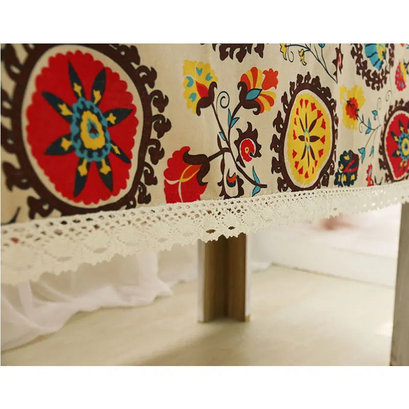 Bohemian National Wind Decorative Table Cloth Cotton Linen Lace Tablecloth Dining Table Cover Kitchen Home Decor Bohemian National Wind Decorative Table Cloth Cotton Linen Lace Tablecloth Dining Table Cover Kitchen Home Decor