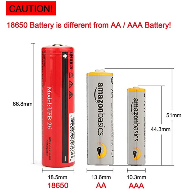 2 шт./набор trstfire 18650 батареи 3,7 V icr18650 2600 mAh литий-ионная аккумуляторная батарея для фонарика