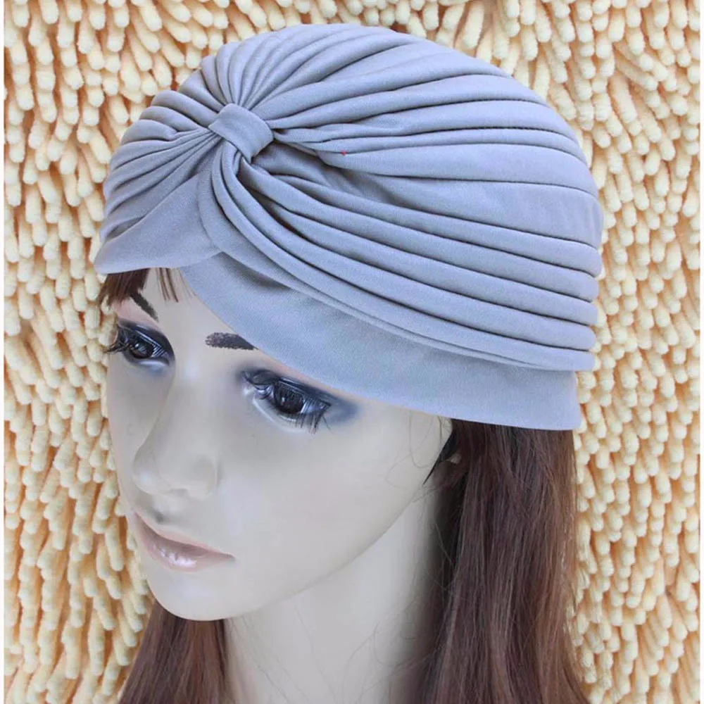 Для женщин Дамы индийской Стиль Эластичный Твердые Тюрбан Hat волос начальник Обёрточная бумага Кепки головы Обёрточная бумага HATYS0002