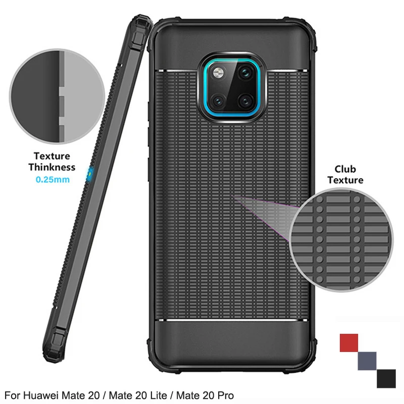 

For Huawei Mate 20 Mate 20 Lite Mate 20 Pro Phone Case Soft Silicon Shockproof TPU Cover Anti Slip Armor Case