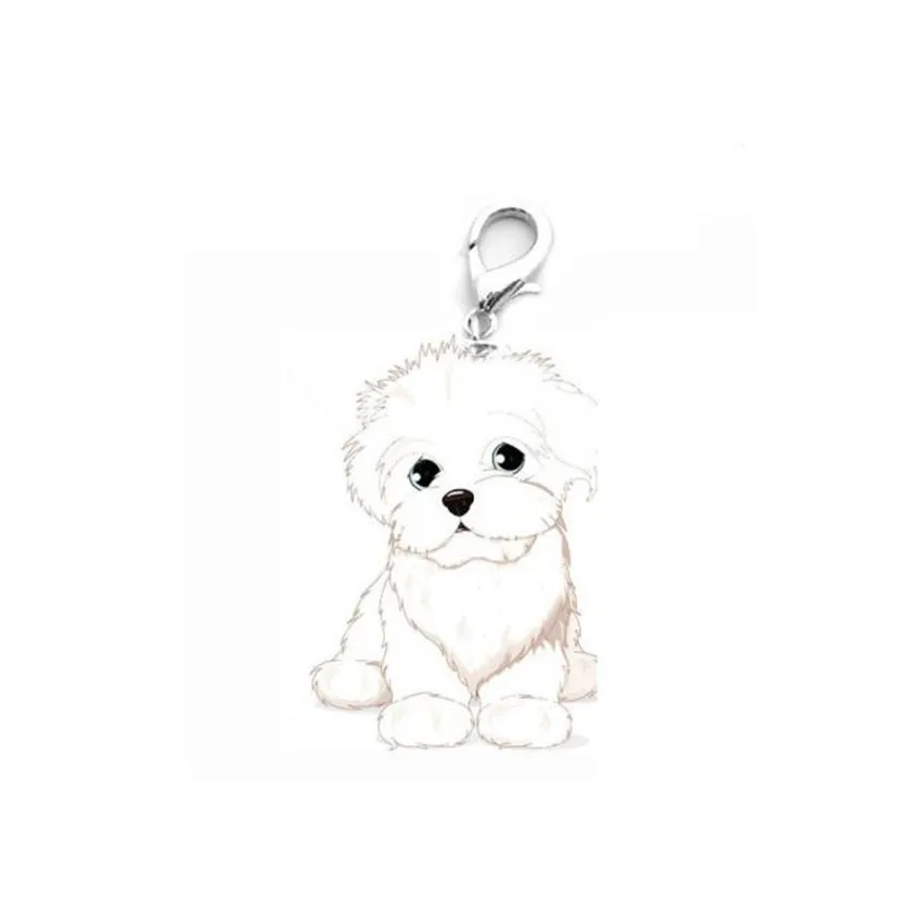 Practical 2018 NEW Dog Tag Disk Pet ID Enamel Accessories Collar Bichon Frise Necklace Pendant Dog