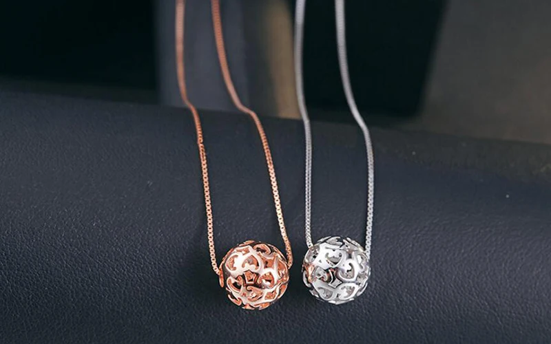 Sinya 925 Sterling Silver Charm pendant necklace for women Lover girls fashion lucky Round ball Desgin 2017 New arrival Hot sale (10)