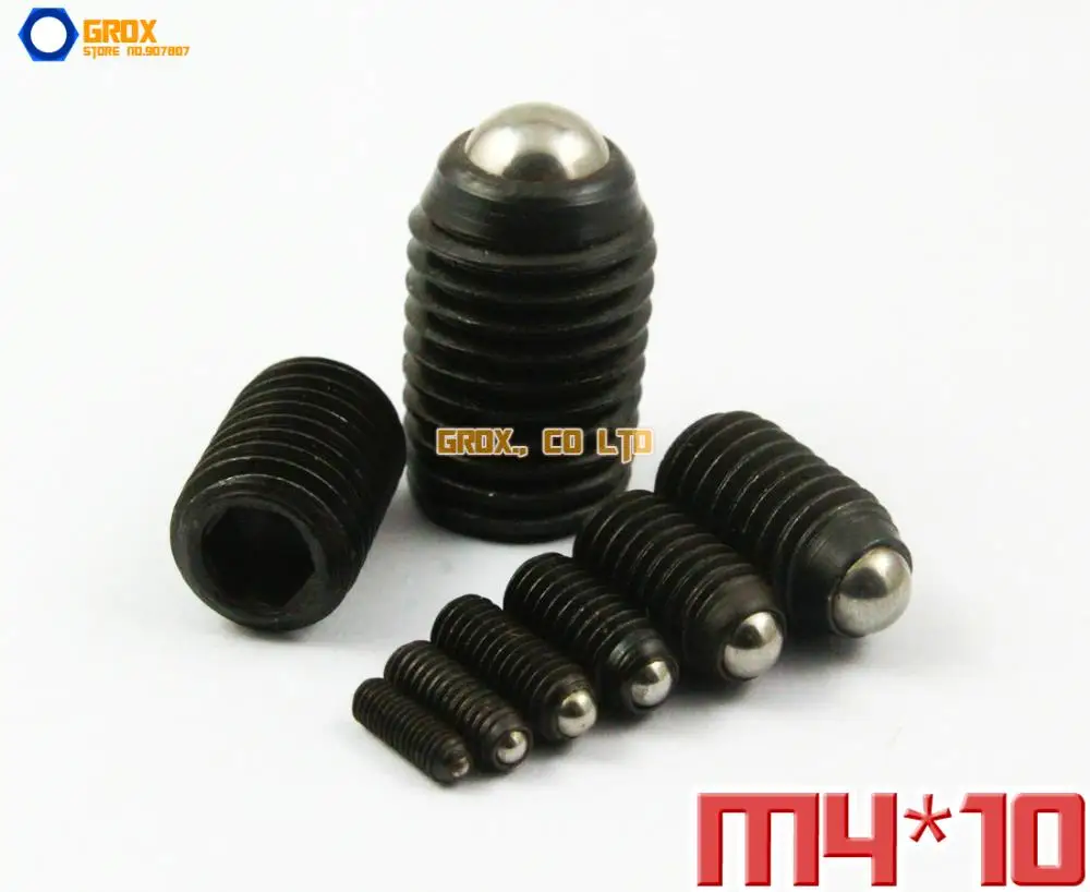 

30 шт. M4 x 10 мм 12,9 класс легированной стали Шестигранная розетка пружинный набор плунжеров с шариком винт