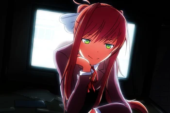 

Home decoration game anime girl doki literature club Silk Fabric Poster Print DM190502