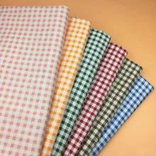 Один ярд 145 см ширина классический 6 цветов в клетку напечатанный хлопок льняная ткань для DIY шитья украшения дома занавески стол