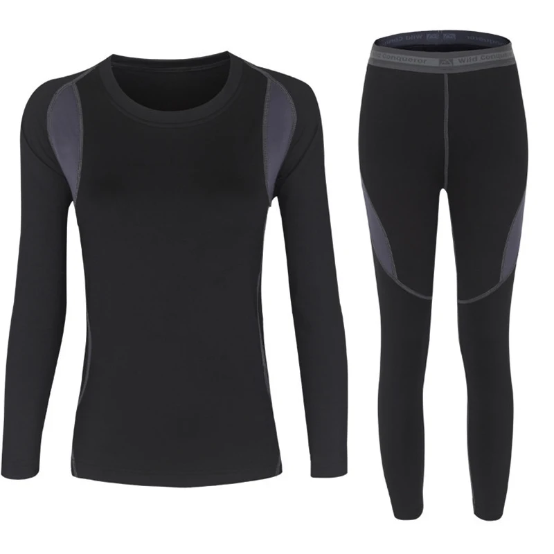  Thermal Winter Clothes Two Piece Set Women Hot-Dry Technology Surface Thermo Women Set Tops and Pan
