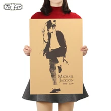 AMARRAR LER MJ Estrela Kraft Nostalgia Cartazes Bar Cartaz Pintura Decorativa Retro Adesivos de Parede 51.5X36 cm