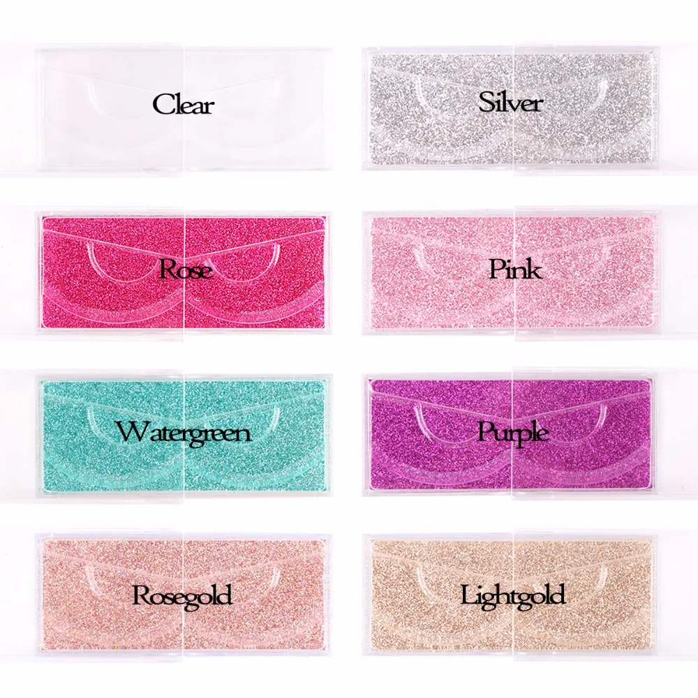 

30pcs Sliding Case with Clear Lash Holder Inside Multiple Background Colors Professional Packaging Offer Label Stamped Service
