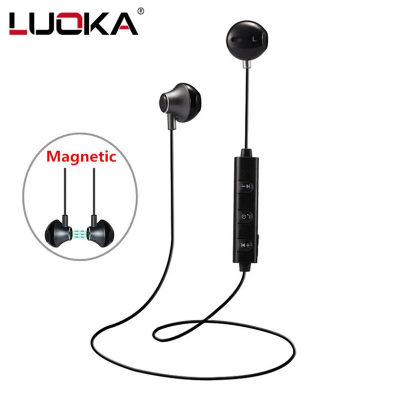 

LUOKA 820 in Ear Wireless Bluetooth Earphone Magnetic Stereo Sport Running Headsets With Mic For IPhone Earpod Samsung Xiaomi
