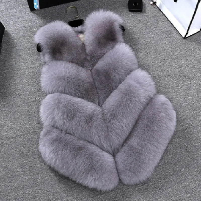 MCCKLE Women Faux Fur Vest 2018 Autumn Winter Fashion Slim Sleeveless Fox Fur Coat Female Warm Solid Casual Faux Fur Waistcoat