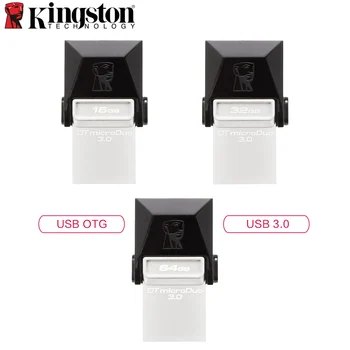 

Kingston MINI USB Flash Drive 3.0 64GB 32GB 16GB OTG Pem Drive For Smartphones&Tablets MicroUSB Flash Memory Stick 2in1 Pendrive