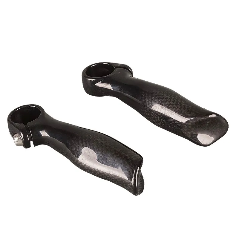1 Pair 3K Glossy Carbon Fiber MTB Bicycle Handlebar Bar Ends 22.2MM