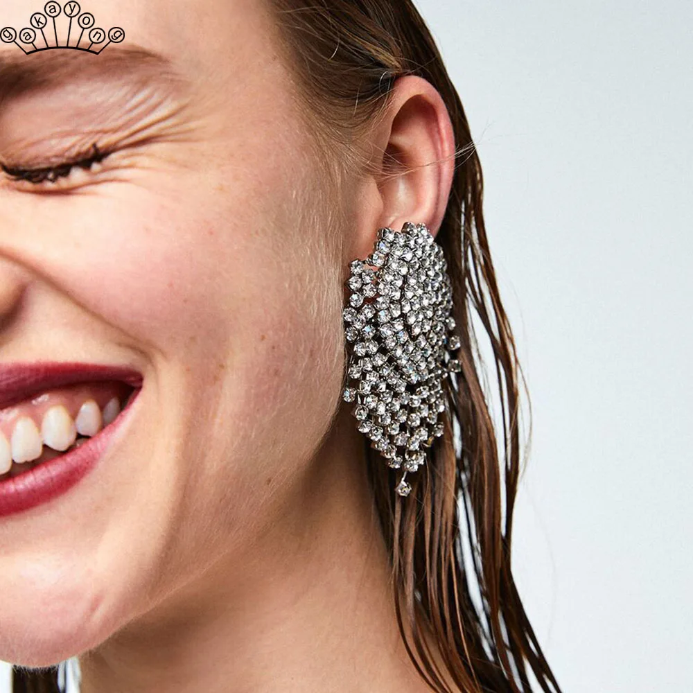 

Bohemian Crystal Earrings For Women Luxury Big Drop Earrings For Women Statement Ear Jewelry Wedding Party Prom Jewelry