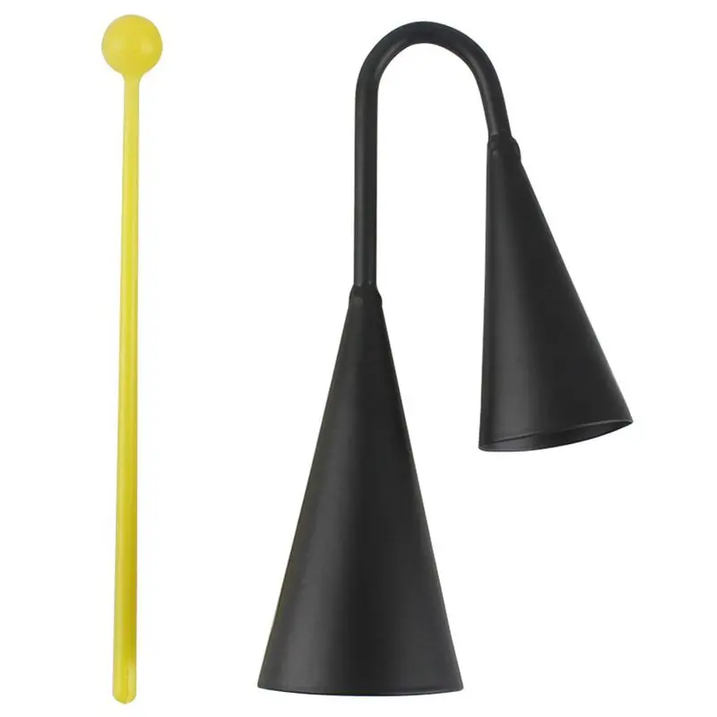 Родина железная Корова колокольчик два тона черный колокольчик с наклейкой для ударных детей музыкальная игрушка для детей музыкальный инструмент игрушки