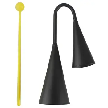 

Homeland Iron Cow Bell Two Tone Black Cowbell With Sticker For Percussion Kids Music Toy For Children musica Instrument Toys