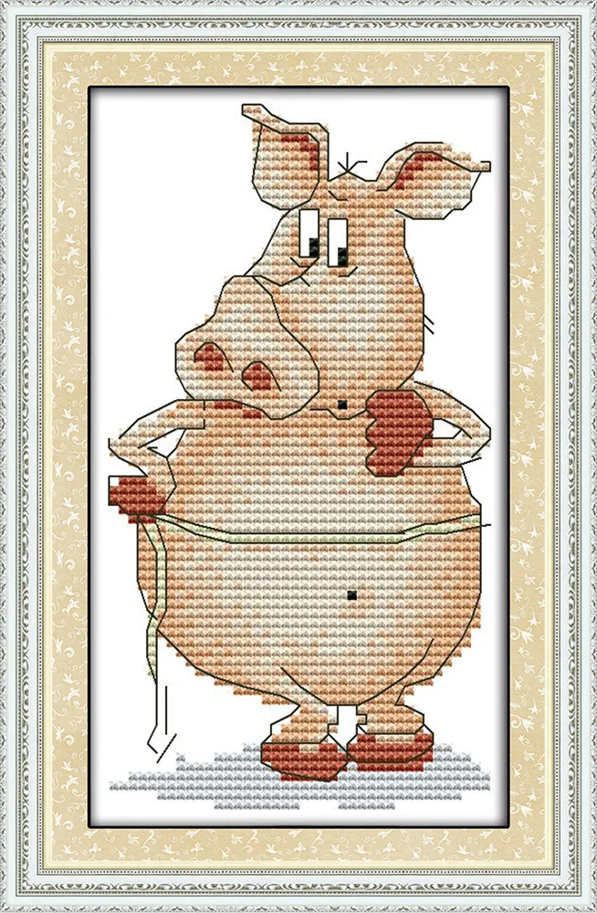 Набор для вышивки крестиком Joy Sunday Happy little pig Park|Упаковка| |