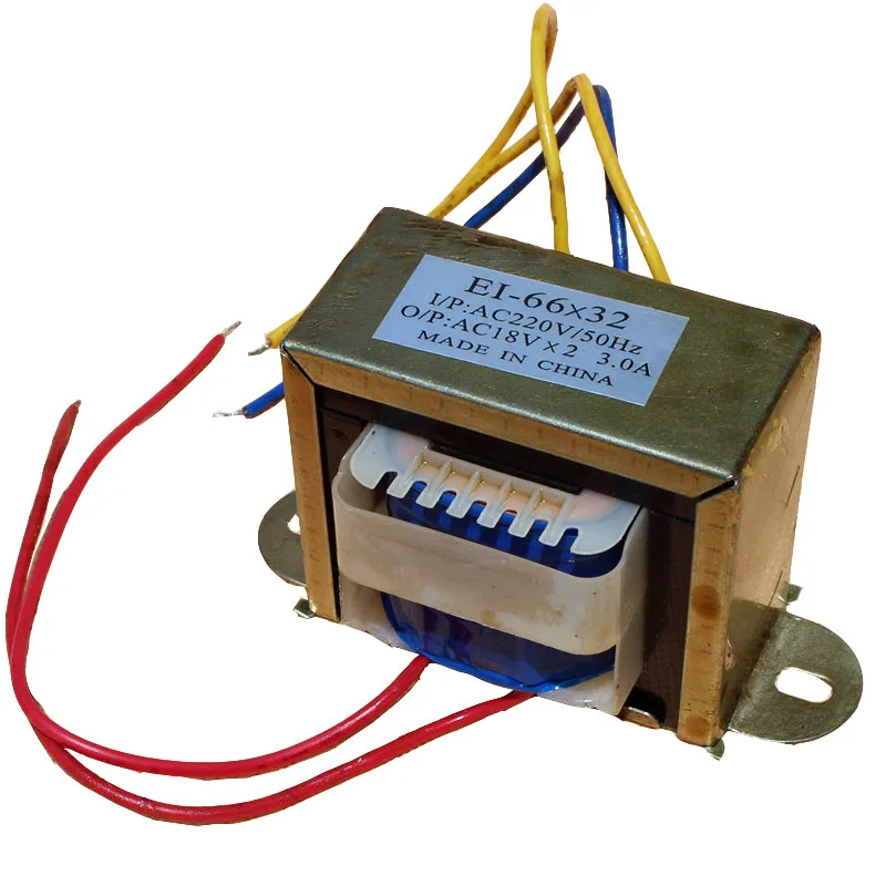 Transformador de Áudio Transformador de Potência v para Único e Duplo Volt Output Ac3a Áudio Retificador Elétrico Ei66 * 32 ca 40 w 220 18 v