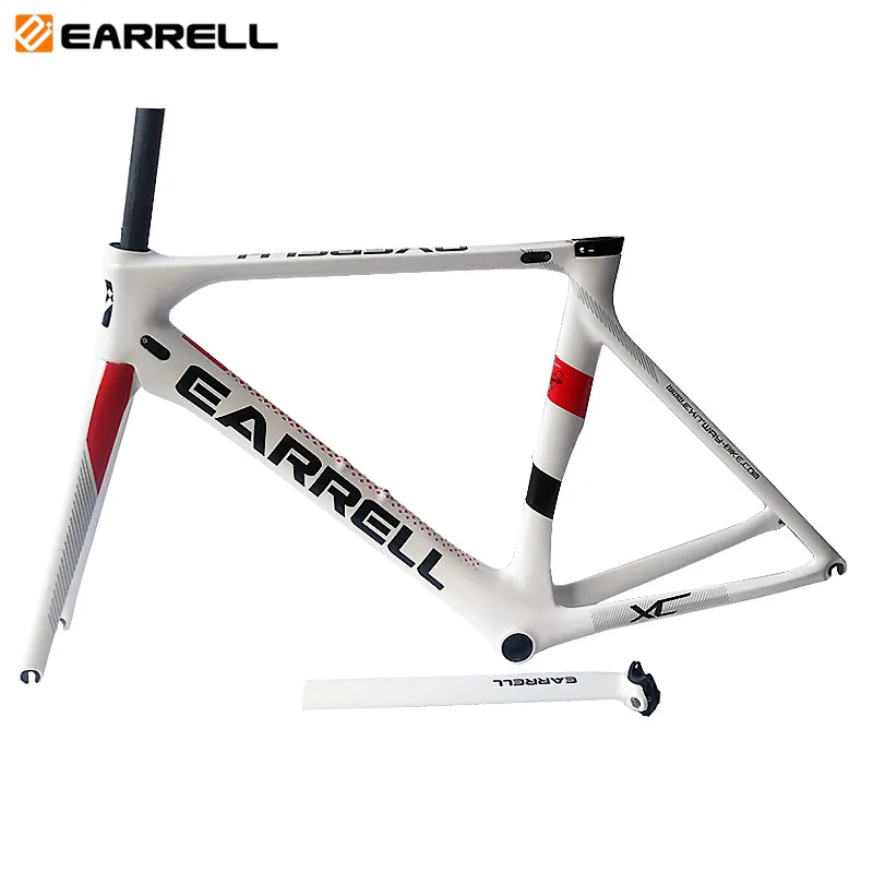 EARRELL OEM Полный углеродный шоссейный велосипед рама DI2& машинного оборудования дорожный гоночный велосипед углерода Комплект BB86 50,5/53/56 см Гарантия 2 года