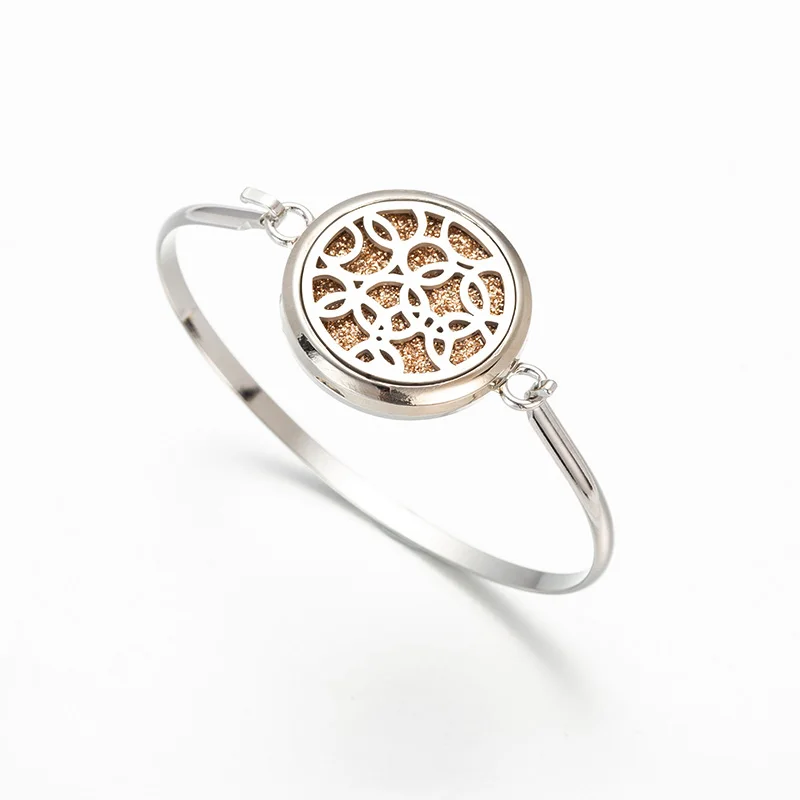 

2019Fashion Perfume essential oil diffuser Locket Stainless stee bracelet magnetic random to send 1piece of sequins as gift PX10