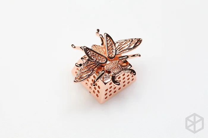 Rose G Bettle x1 Kprepublique beetle металлическое покрытие MX Keycap Серебро Золото Роза Goldfor механическая клавиатура ряд R4 esc светильник через - Цвет: Rose G Bettle x1