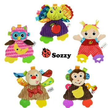 

Cute Cartoon Girl Animal Baby Rattles Infant Soft Ring Paper Playmate Doll Teether Development Toddler Toys Christmas Gift Toys