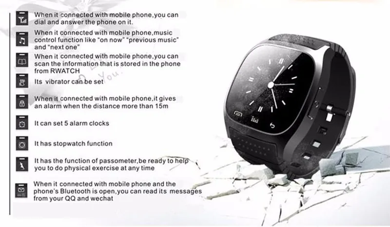 Умные часы с Bluetooth, умные часы, Беспроводные водонепроницаемые спортивные часы, светодиодный алитметр, музыкальный плеер, шагомер, Apple, Android
