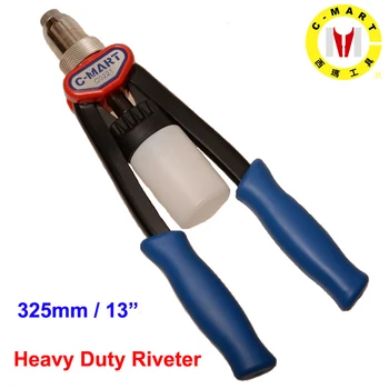 

C-mart Hand Tools Heavy duty Industrial Manual Rivet Tools 2.4,3.2,4.0,4.8mm Hand Riveter Double Handle Labor Saving