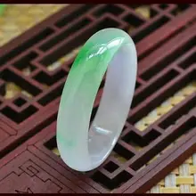 Натуральный браслет Yang зеленый фиолетовый нефритовый браслет Myanmar ледяные виды льда через нефритовый браслет