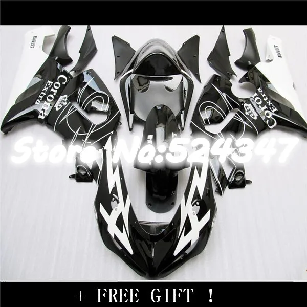 Обтекатели из АБС-пластика для мотоцикла Kawasaki Ninja ZX 6R 636 2005 2006 ZX6R 05 06 новые черные и