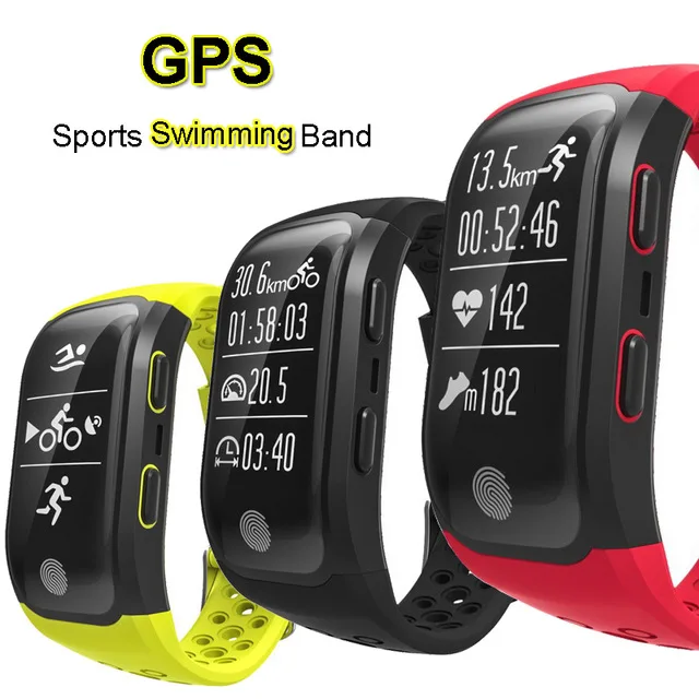 

GPS Sports Smart Band IP68 Waterproof Swimming Wristband Bluetooth Heart Rate Monitor Fitness Tracker Measure Mileage S908 Watch