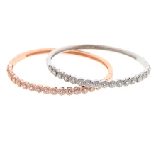 Новые Нежные микро-Кристалл циркония браслеты розового золота Цвет для женщин браслет браслеты pulseira feminina 19 см