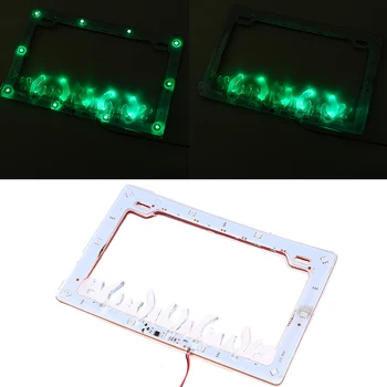 

Motorcycle LED 12V License Plate Frame Cover Universal Multi-color Flash for Honda Yamaha Suzuki Harley Scooter License Plates