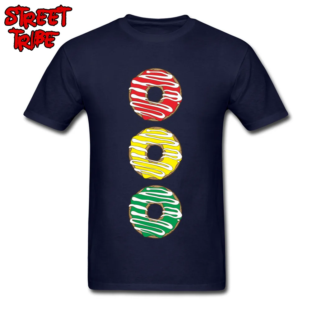 donuts traffic light Boy Slim Fit Slim Fit Tops Shirts Crewneck Labor Day Pure Cotton T Shirt Fitness Tight Short Sleeve T Shirt donuts traffic light navy