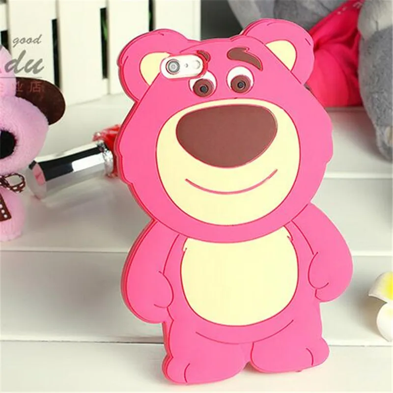 For iphone 5 5s SE 6 6s Plus Case 3D Silicon Owl bear Strawberry bear Cartoon Soft Phone Cover for iphone 6 6S 7 Plus 8