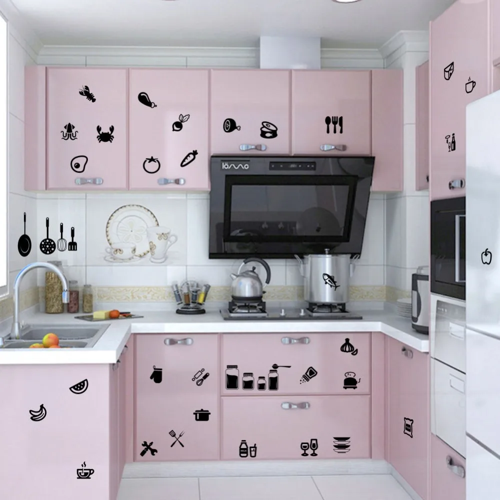 Removable Kitchen Decoration Kitchen Tools Wall Sticker Home Art Decal