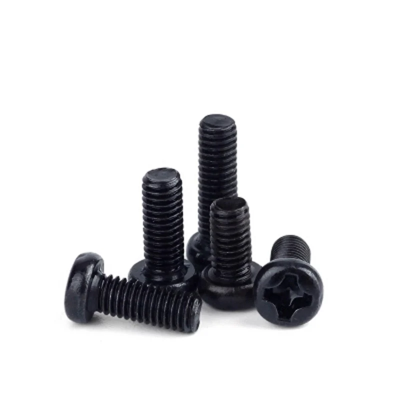 

30 шт. M2.5 черные винты с цинковым покрытием серии GB818 с круглой головкой крестовые Винты 4 мм-12 мм в длину