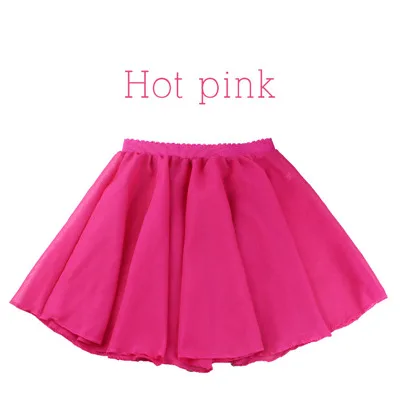 Балетная юбка-пачка; профессиональное танцевальное платье для девочек; розовая, фиолетовая, черная, белая балетная шифоновая юбка; детский танцевальный костюм - Цвет: Hot Pink