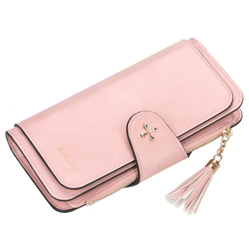 

2019 Fashion Women Wallet Zipper Leather Wallets Female Coin Pocket Tassel Wallet for Women Long Clutch Card Holder WWS276