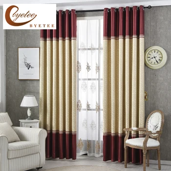 

[byetee] Modern Living Room Luxury Window Curtains Striped Drapes Doors For Kitchen Bedroom Blackout Curtains Curtain Fabrics
