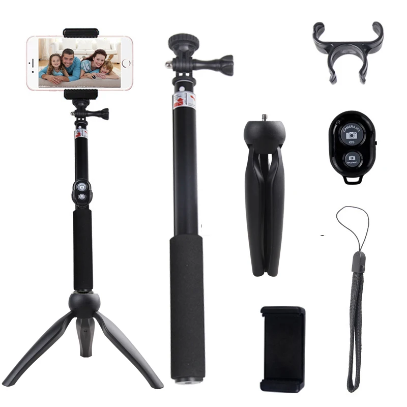 

Selfie Stick Tripod Stand Extendable Monopod Bluetooth Remote Phone Mount Selfie Stick for iPhone Android Gopro ILDC Camera DV